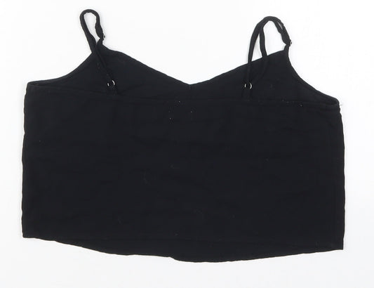 Womens UK Size XS Hollister Black Cropped Tank