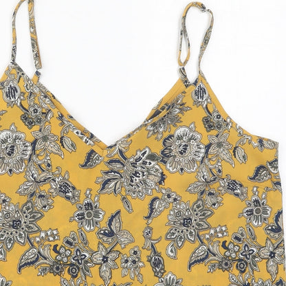 Womens UK Size 12 Studio Yellow Basic Tank