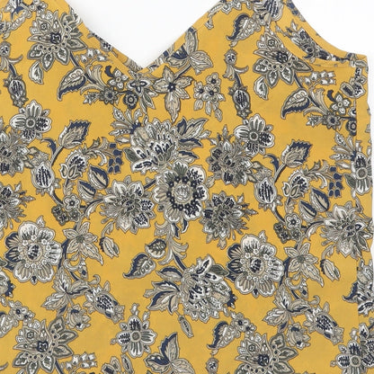 Womens UK Size 12 Studio Yellow Basic Tank