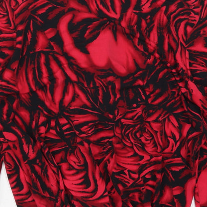Womens UK Size 10 Vogue Red Basic Blouse