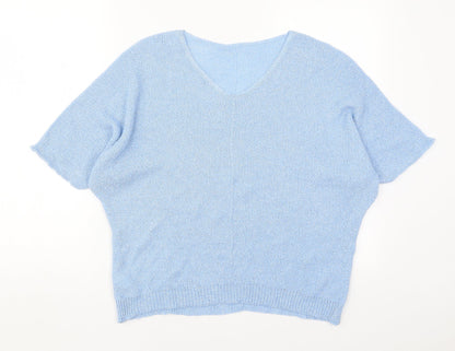 Womens UK Size M Preworn Blue Pullover Jumper
