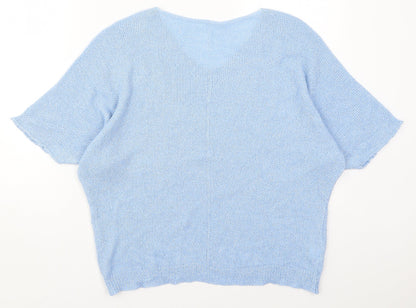 Womens UK Size M Preworn Blue Pullover Jumper