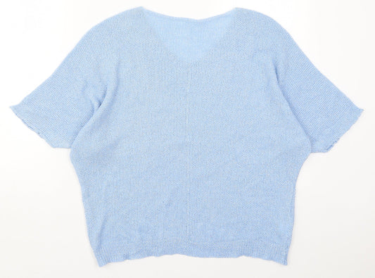 Womens UK Size M Preworn Blue Pullover Jumper