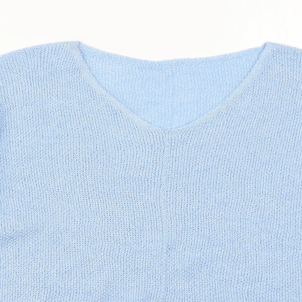 Womens UK Size M Preworn Blue Pullover Jumper