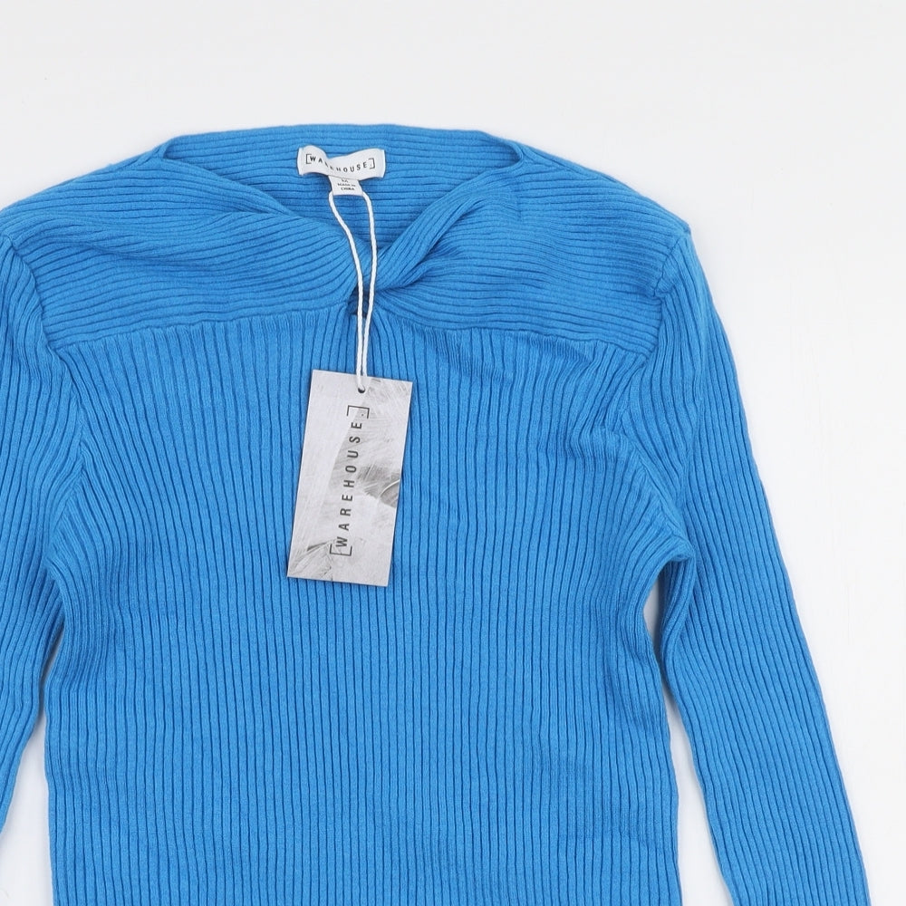 Womens UK Size M Warehouse Blue Pullover Jumper