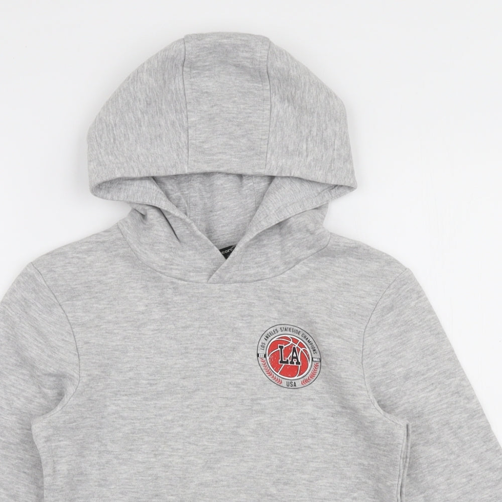 George Boys Grey  Cotton Pullover Hoodie Size 7-8 Years  Pullover - Los angeles