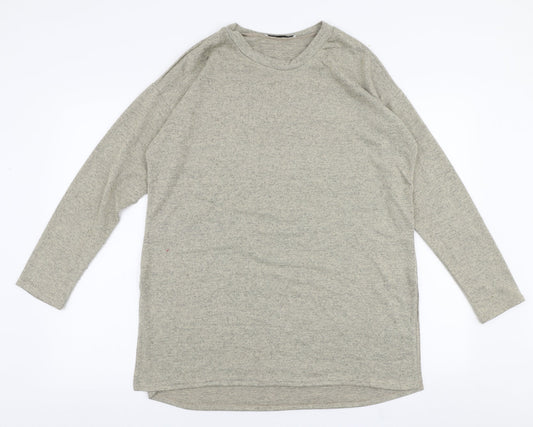 George Womens Beige Round Neck  Polyester Pullover Jumper Size 12