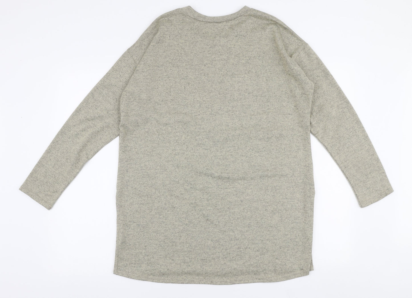 George Womens Beige Round Neck  Polyester Pullover Jumper Size 12