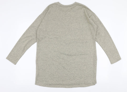 George Womens Beige Round Neck  Polyester Pullover Jumper Size 12