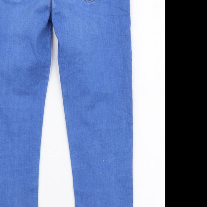 Dorothy Perkins Womens Blue  Cotton Skinny Jeans Size 10 L23 in Slim Zip