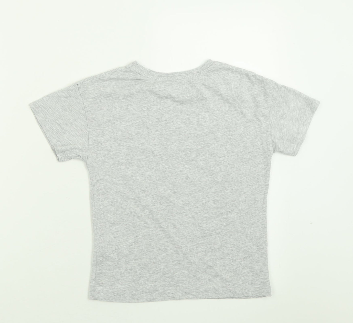 Matalan Boys Grey  Cotton Basic T-Shirt Size 5-6 Years Crew Neck Pullover - Trucks