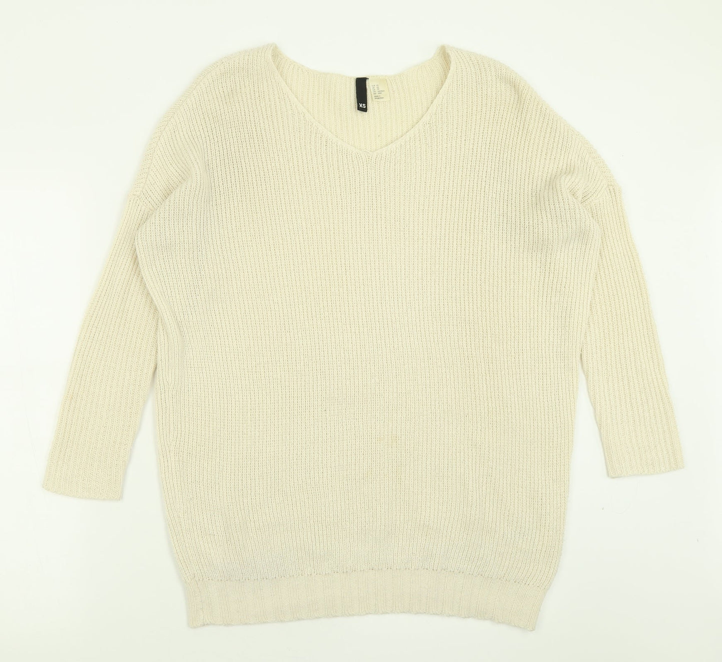Womens UK Size XS H&M Ivory Pullover Jumper