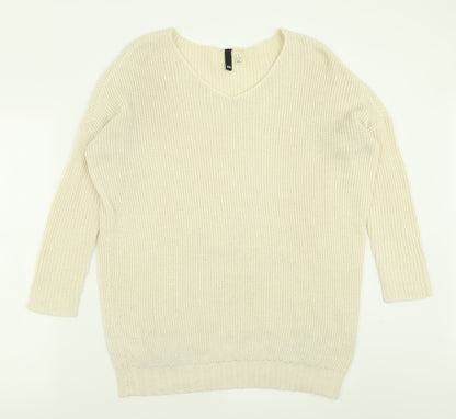 Womens UK Size XS H&M Ivory Pullover Jumper