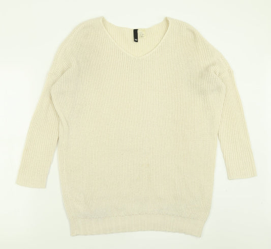 Womens UK Size XS H&M Ivory Pullover Jumper