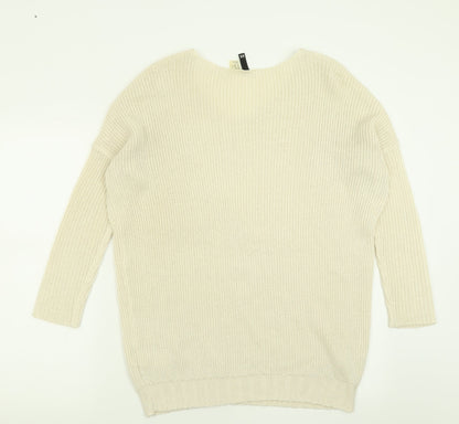 Womens UK Size XS H&M Ivory Pullover Jumper