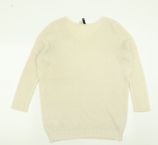 Womens UK Size XS H&M Ivory Pullover Jumper