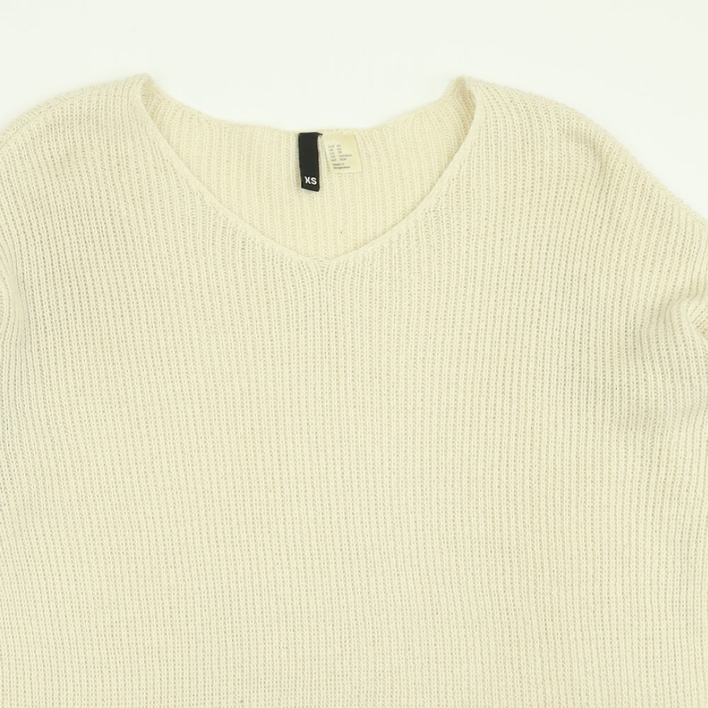 Womens UK Size XS H&M Ivory Pullover Jumper