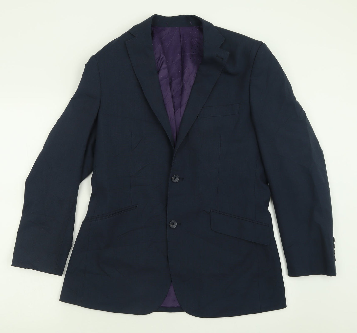 George Mens Blue  Polyester Jacket Suit Jacket Size 38