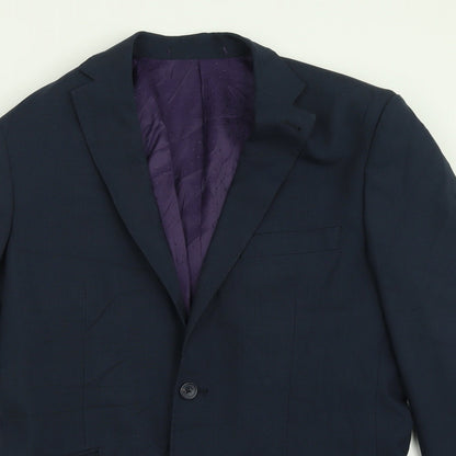 George Mens Blue  Polyester Jacket Suit Jacket Size 38