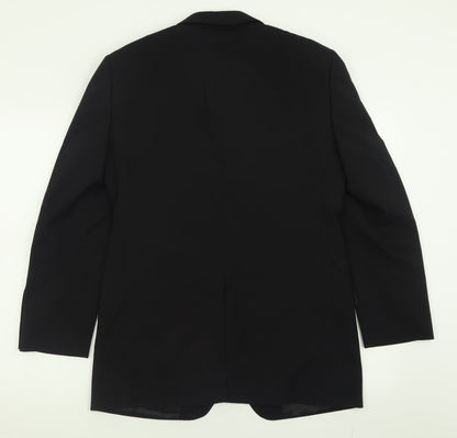 Mens UK Size 36 Charlton Gray Regular Black Suit Jacket