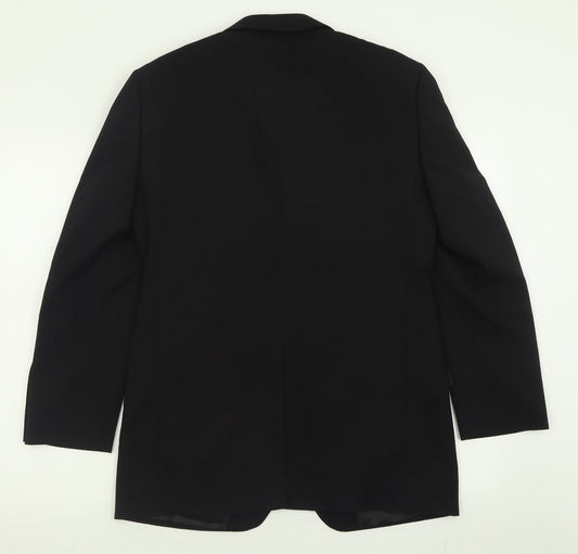 Mens UK Size 36 Charlton Gray Regular Black Suit Jacket