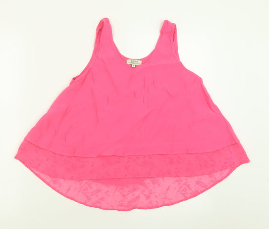 Papaya Womens Pink  Polyester Basic Tank Size 8 Scoop Neck
