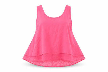 Womens UK Size 8 Papaya Pink Basic Tank