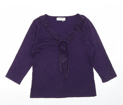 Womens UK Size L Just Elegance Purple Pullover Jumper