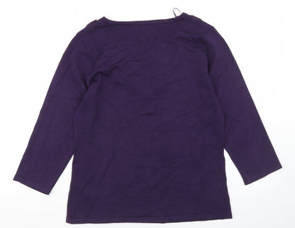 Womens UK Size L Just Elegance Purple Pullover Jumper