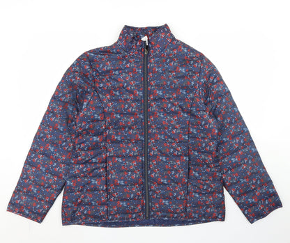 Womens UK Size M Anna De Lancay Blue Puffer Jacket