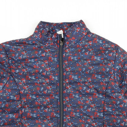 Womens UK Size M Anna De Lancay Blue Puffer Jacket