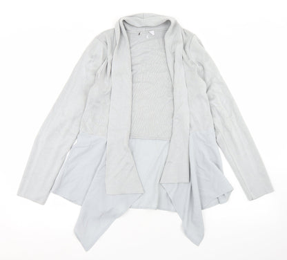 Marks and Spencer Womens Grey Collared  Acrylic Cardigan Jumper Size 10