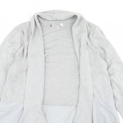 Marks and Spencer Womens Grey Collared  Acrylic Cardigan Jumper Size 10
