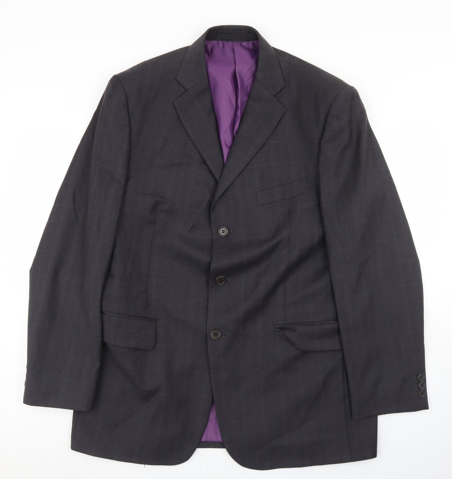 Mens UK Size 42 Impressions Regular Black Suit Jacket