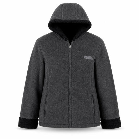 Front view of Pure & Natural women’s grey jacket, size UK 14, zip