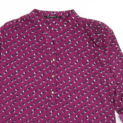 Womens UK Size 14 Full Circle Purple Basic Blouse