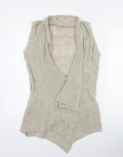 Womens UK Size 10 Evie Beige Cardigan Jumper