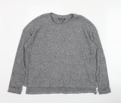 Primark Womens Grey Round Neck  Polyester Pullover Jumper Size S