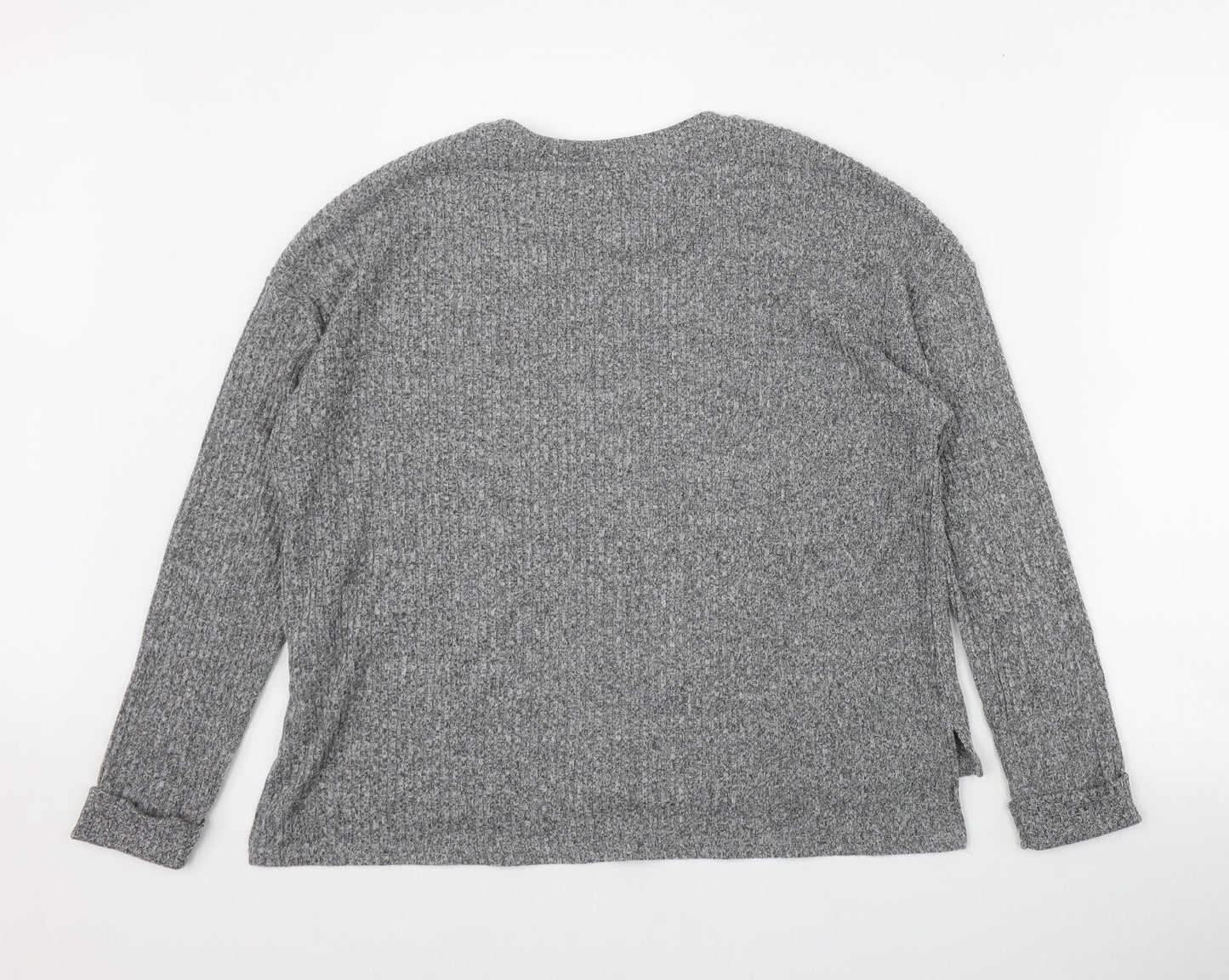Primark Womens Grey Round Neck  Polyester Pullover Jumper Size S