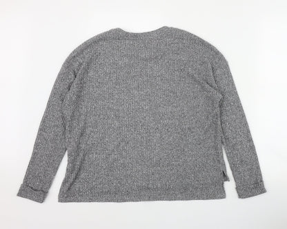 Primark Womens Grey Round Neck  Polyester Pullover Jumper Size S