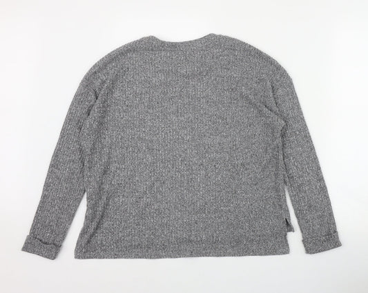 Primark Womens Grey Round Neck  Polyester Pullover Jumper Size S