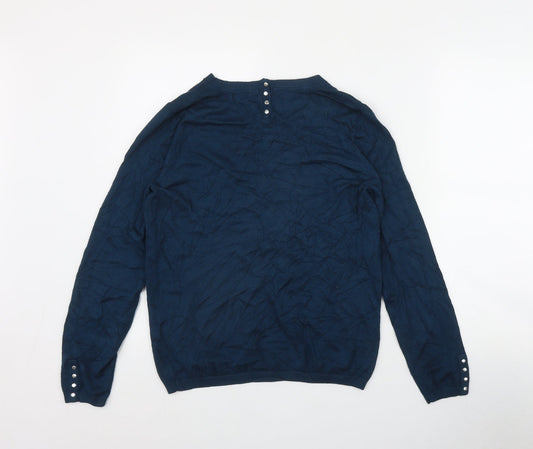 Womens UK Size 10 Collection Blue Pullover Jumper