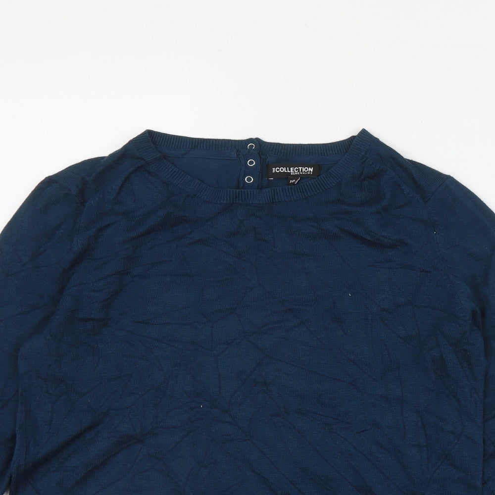 Womens UK Size 10 Collection Blue Pullover Jumper