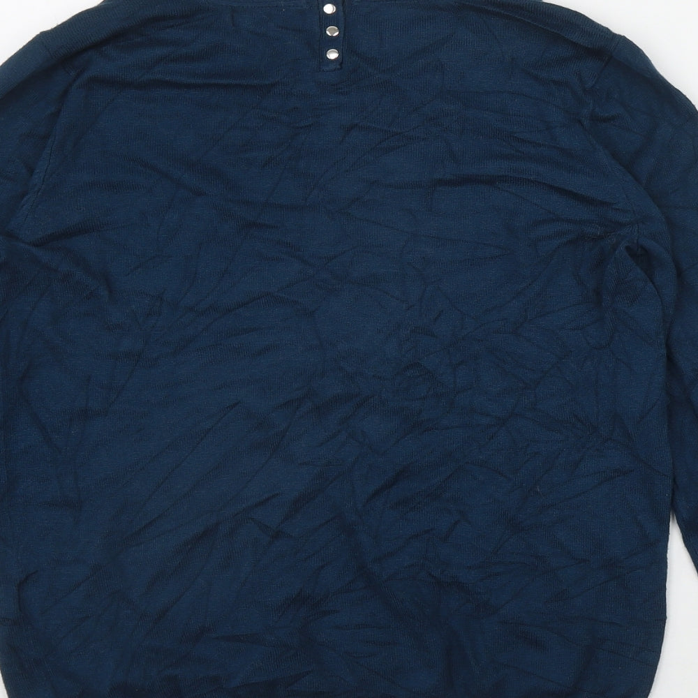 Womens UK Size 10 Collection Blue Pullover Jumper