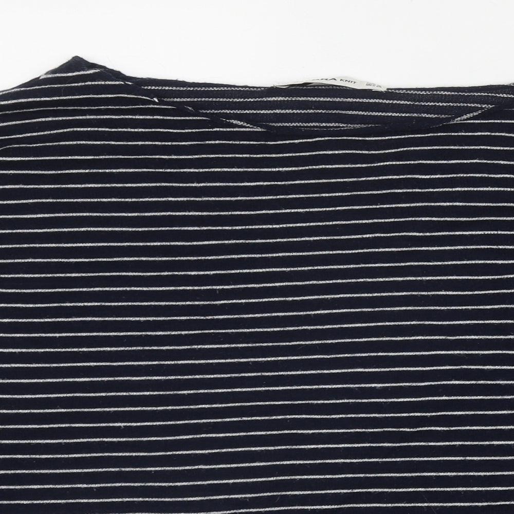 Womens UK Size S Zara Blue Pullover Jumper