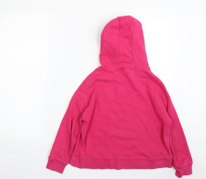 NEXT Girls Pink  Cotton Pullover Hoodie Size 9 Years  Pullover - It's Cool ; Be Kind