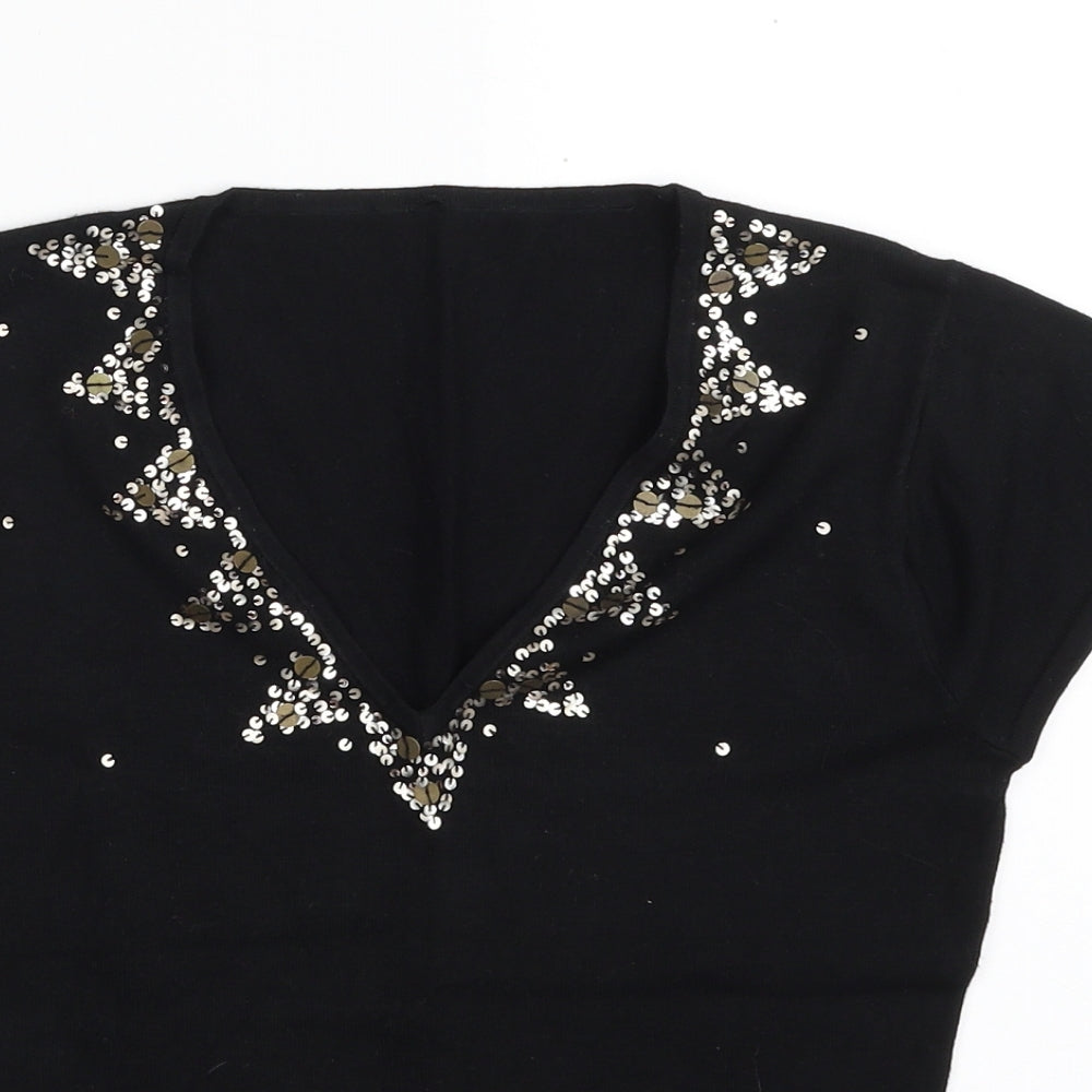 Womens UK Size 8 Wallis Black Pullover Jumper