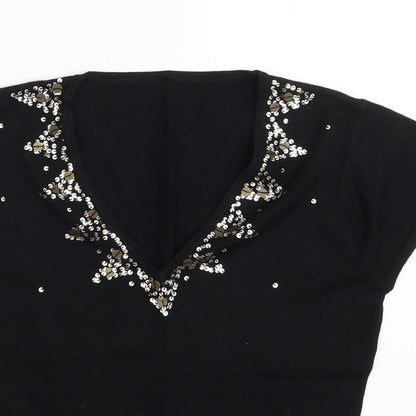 Womens UK Size 8 Wallis Black Pullover Jumper