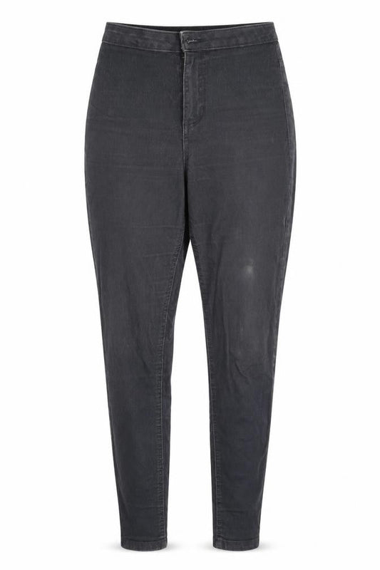 Front view of Marks & Spencer women’s grey cotton jegging jeans, size UK 10, 27-inch leg slim zip