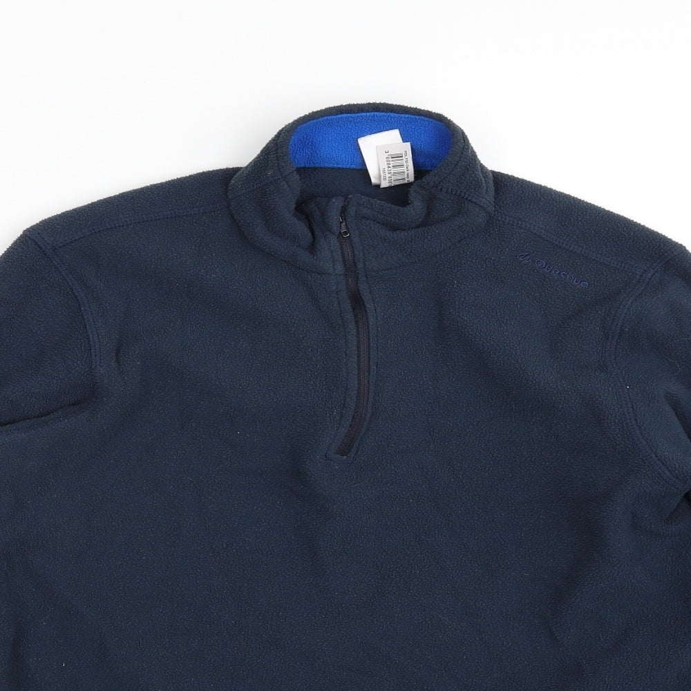 Quechua Womens Blue  100% Polyester Pullover Sweatshirt Size S  Zip